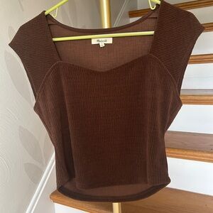 Madewell Chocolate Ribbed Tank Top